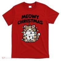 Meowy Christmas Christmas Cats Cat Lover T-Shirt thumb 0