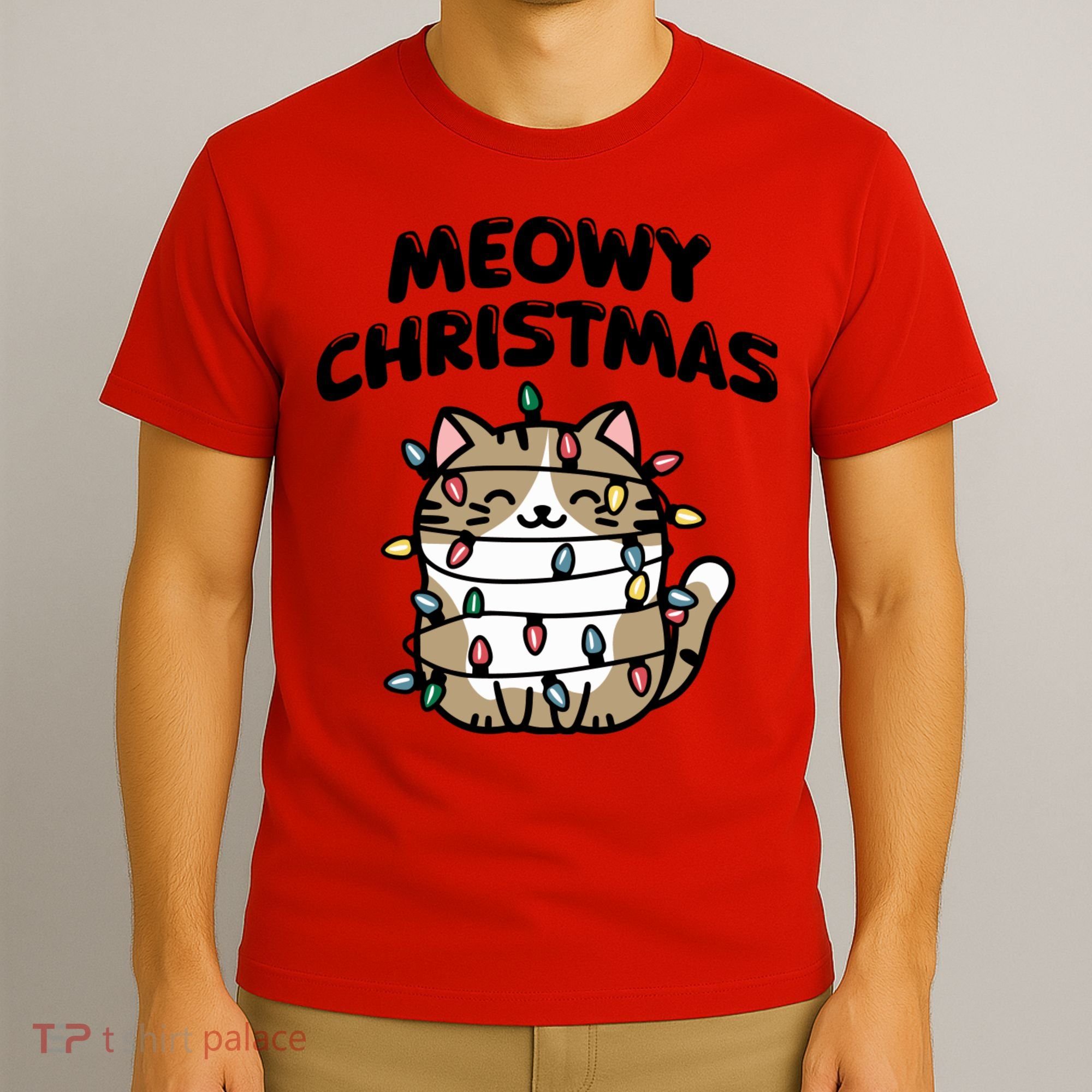 Meowy Christmas Christmas Cats Cat Lover T-Shirt