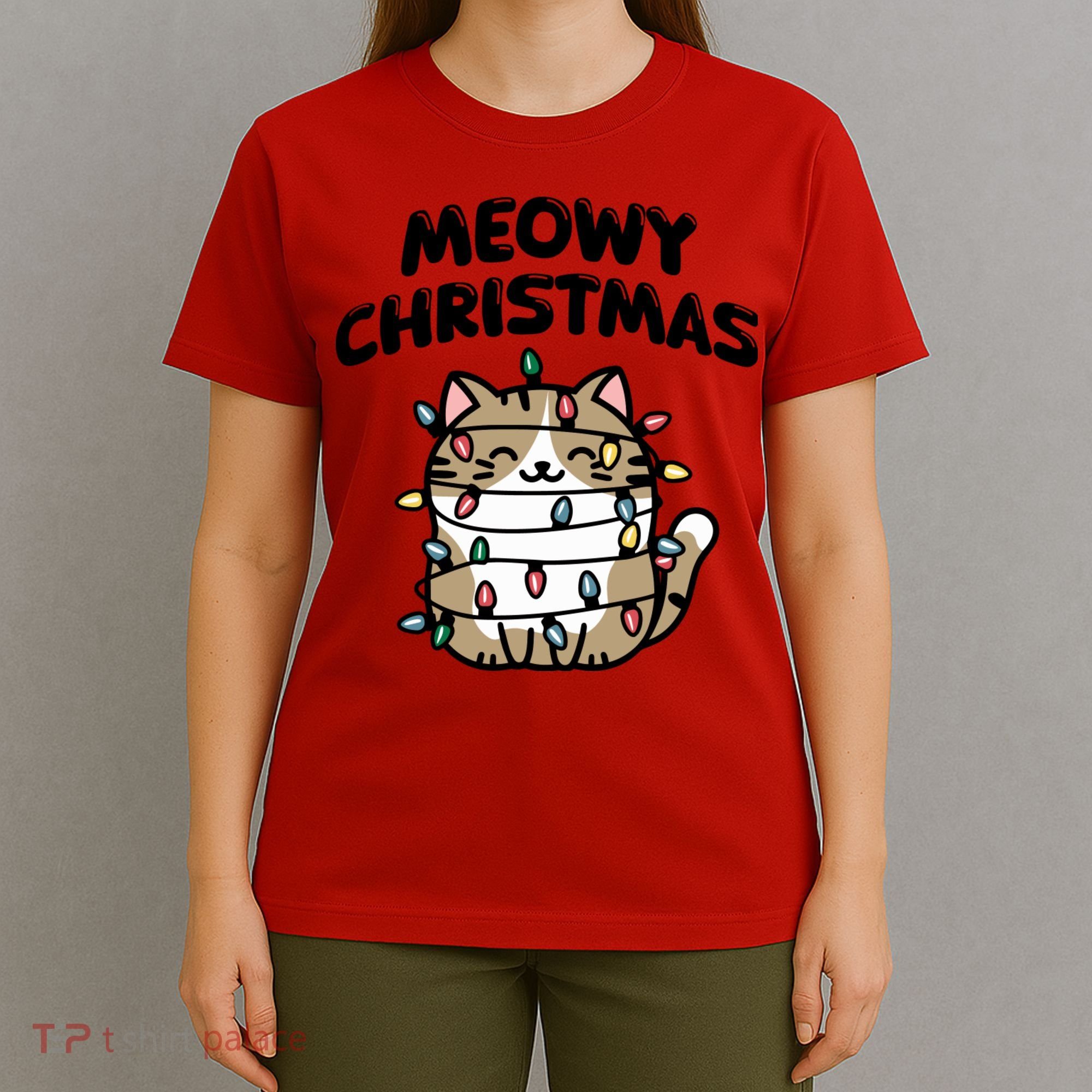Meowy Christmas Christmas Cats Cat Lover T-Shirt