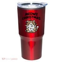 Meowy Christmas Christmas Cats Cat Lover Tumbler thumb 0