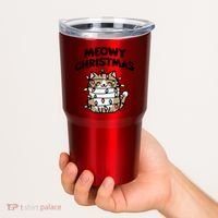 Meowy Christmas Christmas Cats Cat Lover Tumbler thumb 2