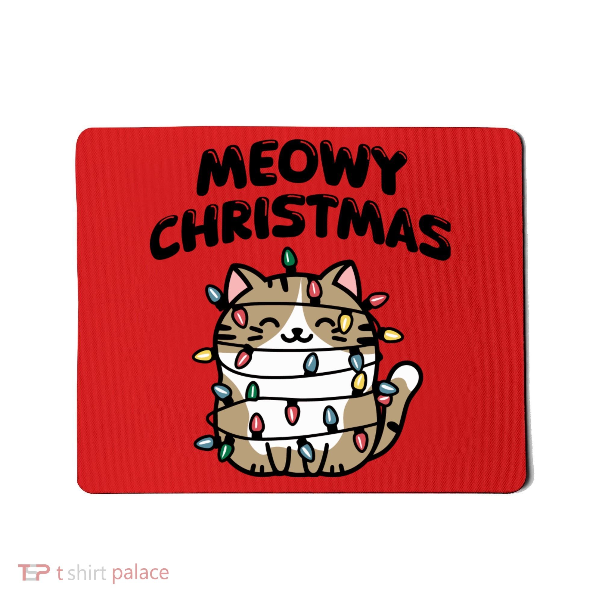 Meowy Christmas Christmas Cats Cat Lover Mousepad