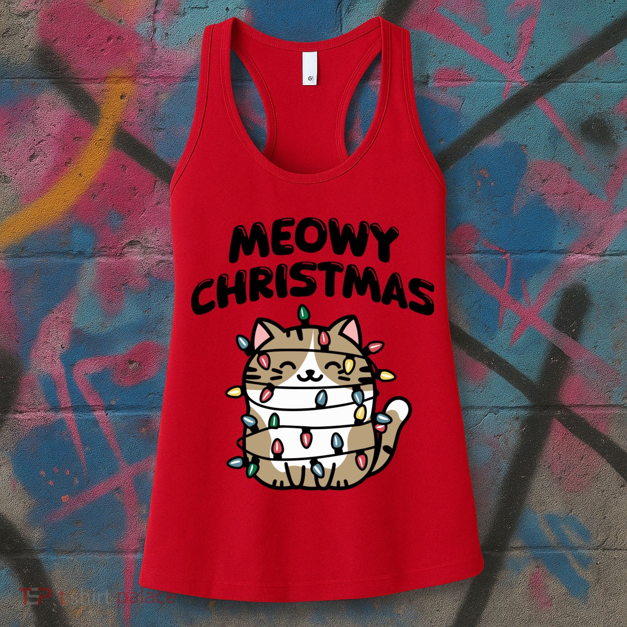 Meowy Christmas Christmas Cats Cat Lover Women's Tank Top