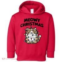Meowy Christmas Christmas Cats Cat Lover Toddler Hoodie thumb 0