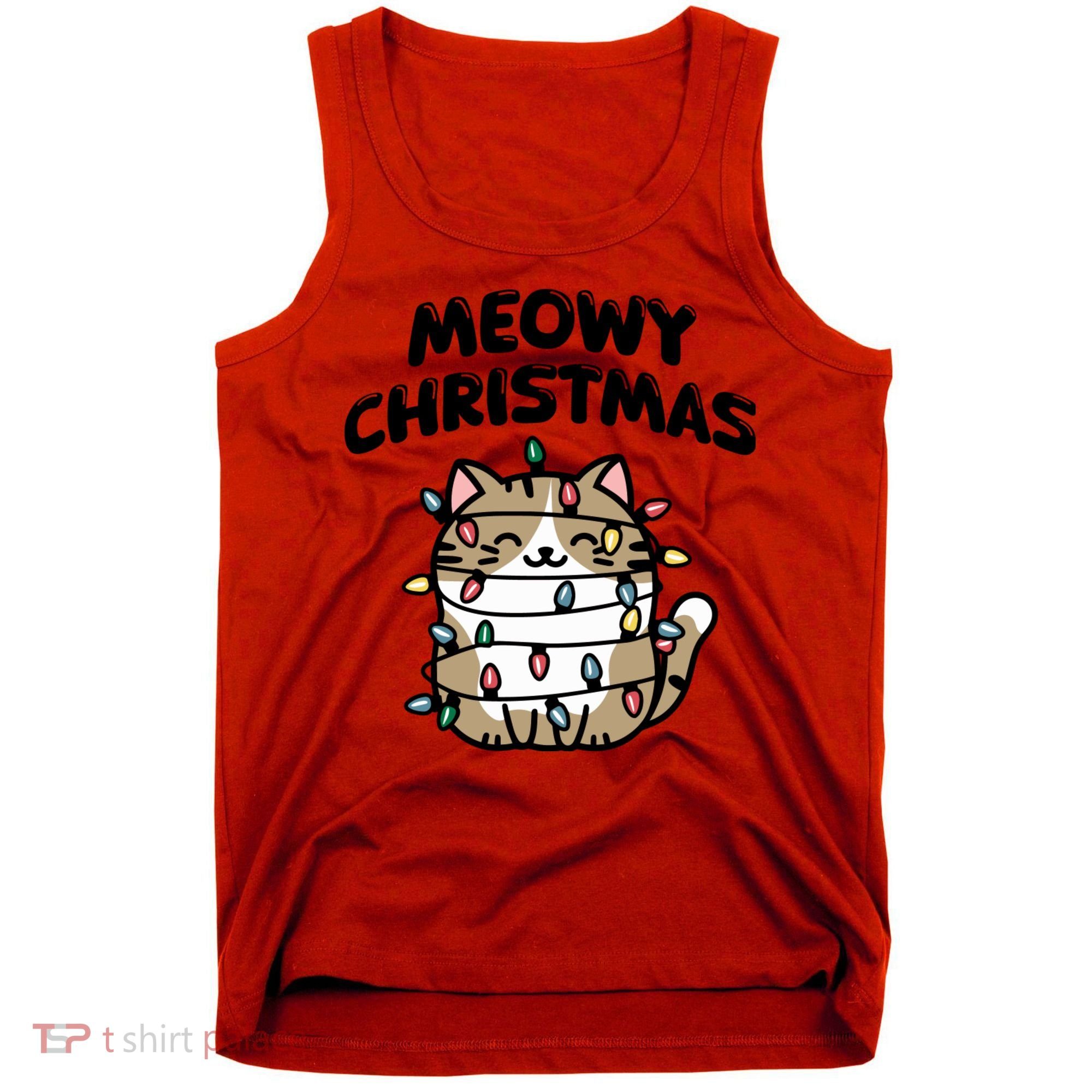 Meowy Christmas Christmas Cats Cat Lover Tank Top