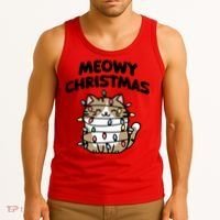 Meowy Christmas Christmas Cats Cat Lover Tank Top thumb 3