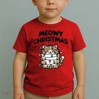 Meowy Christmas Christmas Cats Cat Lover Toddler T-Shirt thumb 2