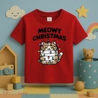 Meowy Christmas Christmas Cats Cat Lover Toddler T-Shirt thumb 3