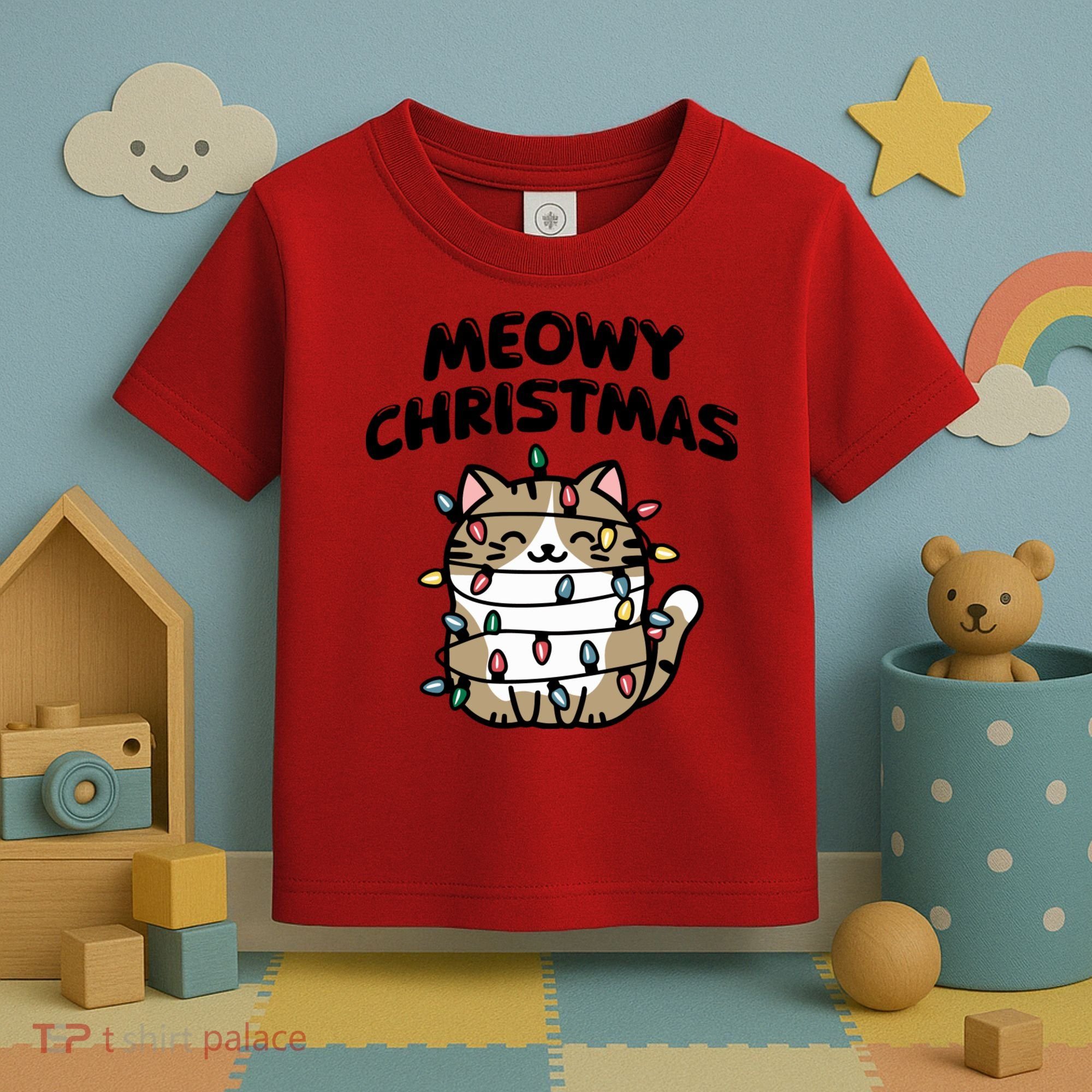 Meowy Christmas Christmas Cats Cat Lover Toddler T-Shirt