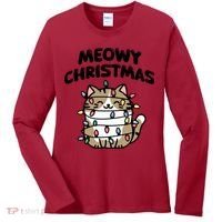 Meowy Christmas Christmas Cats Cat Lover Women's Long Sleeve Shirt thumb 0