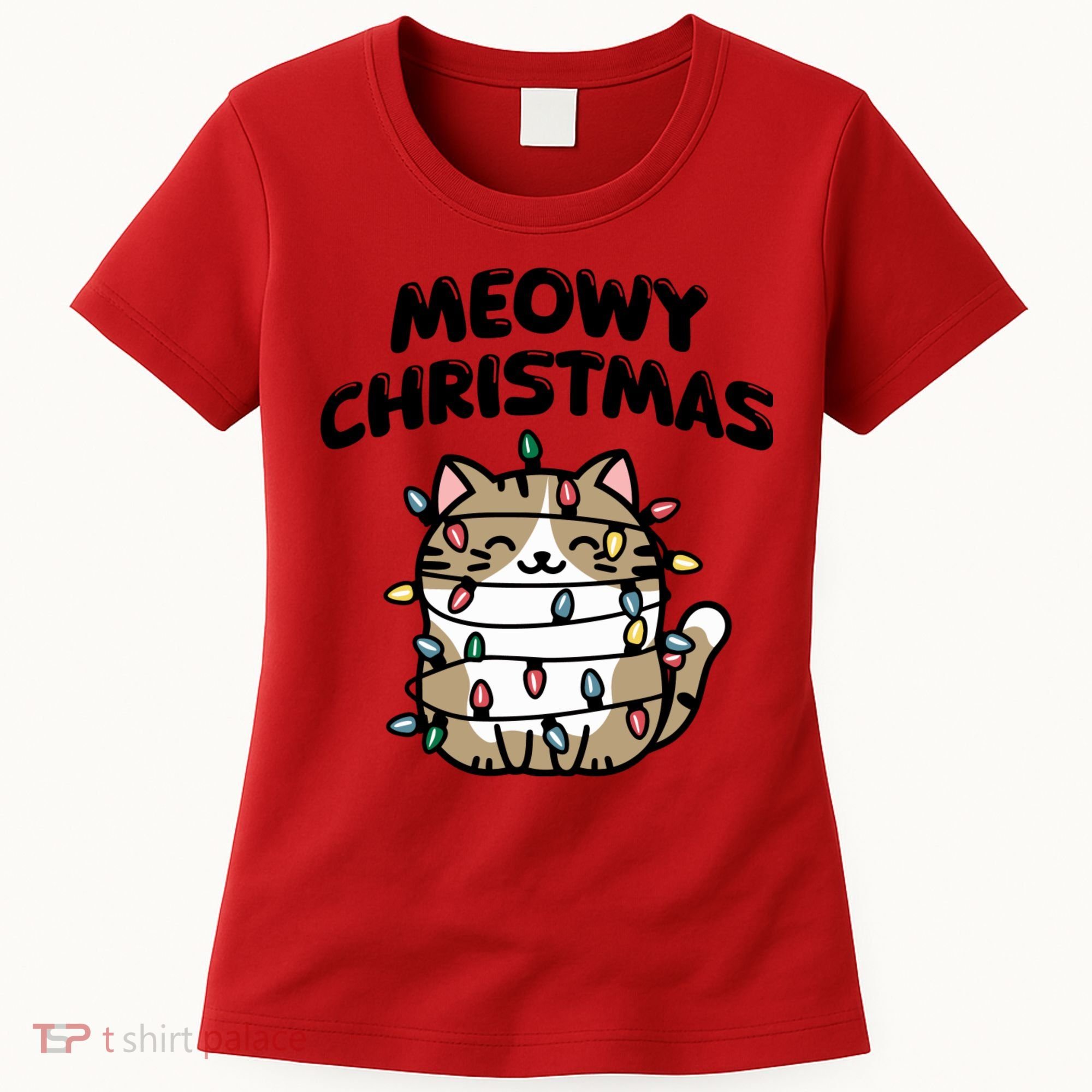 Meowy Christmas Christmas Cats Cat Lover Women's T-Shirt