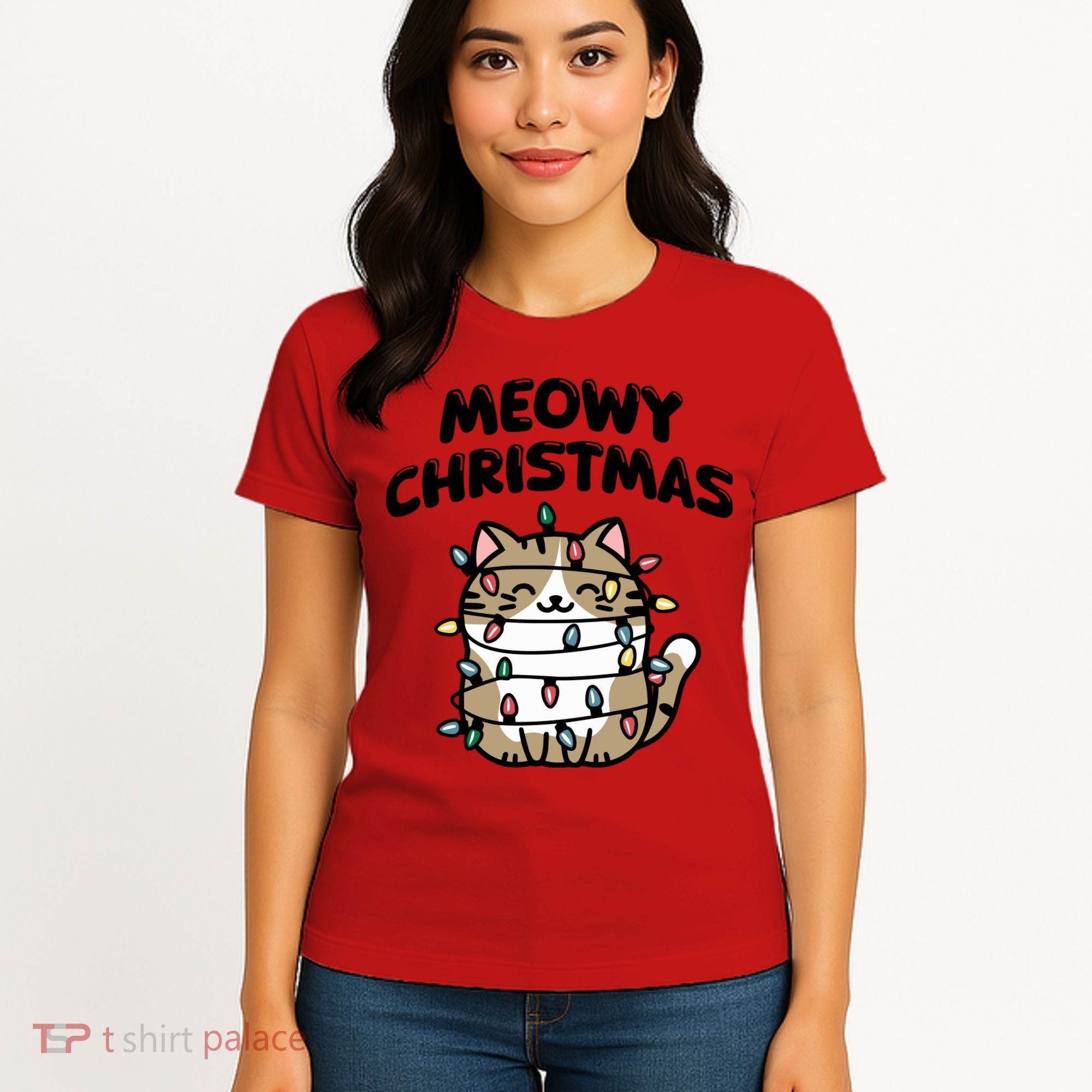 Meowy Christmas Christmas Cats Cat Lover Women's T-Shirt