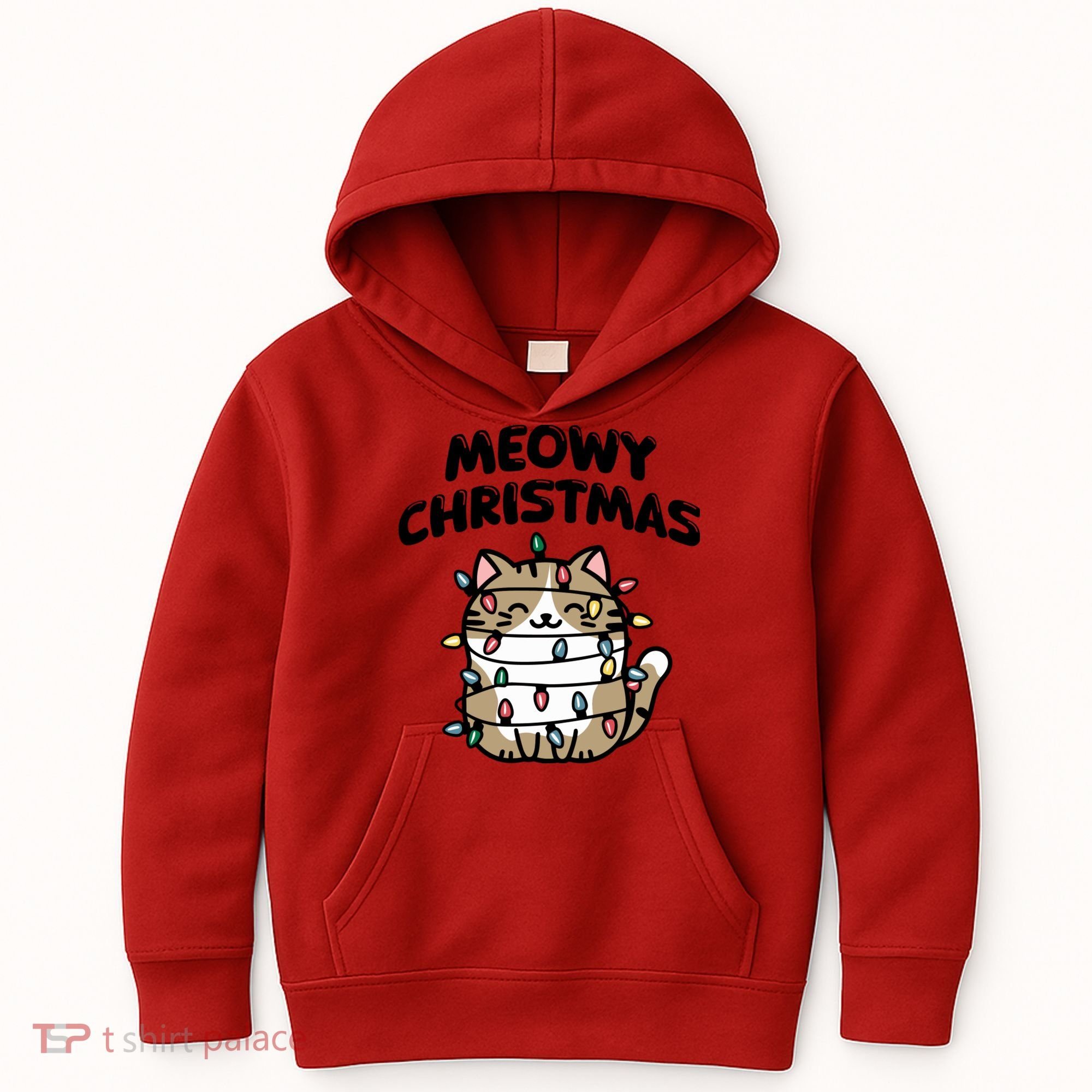 Meowy Christmas Christmas Cats Cat Lover Kids Hoodie