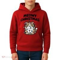Meowy Christmas Christmas Cats Cat Lover Kids Hoodie thumb 4