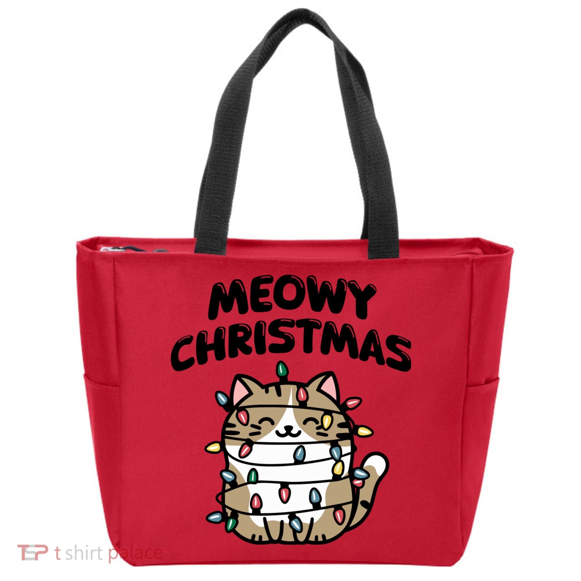 Meowy Christmas Christmas Cats Cat Lover Tote Bag
