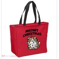 Meowy Christmas Christmas Cats Cat Lover Tote Bag thumb 2
