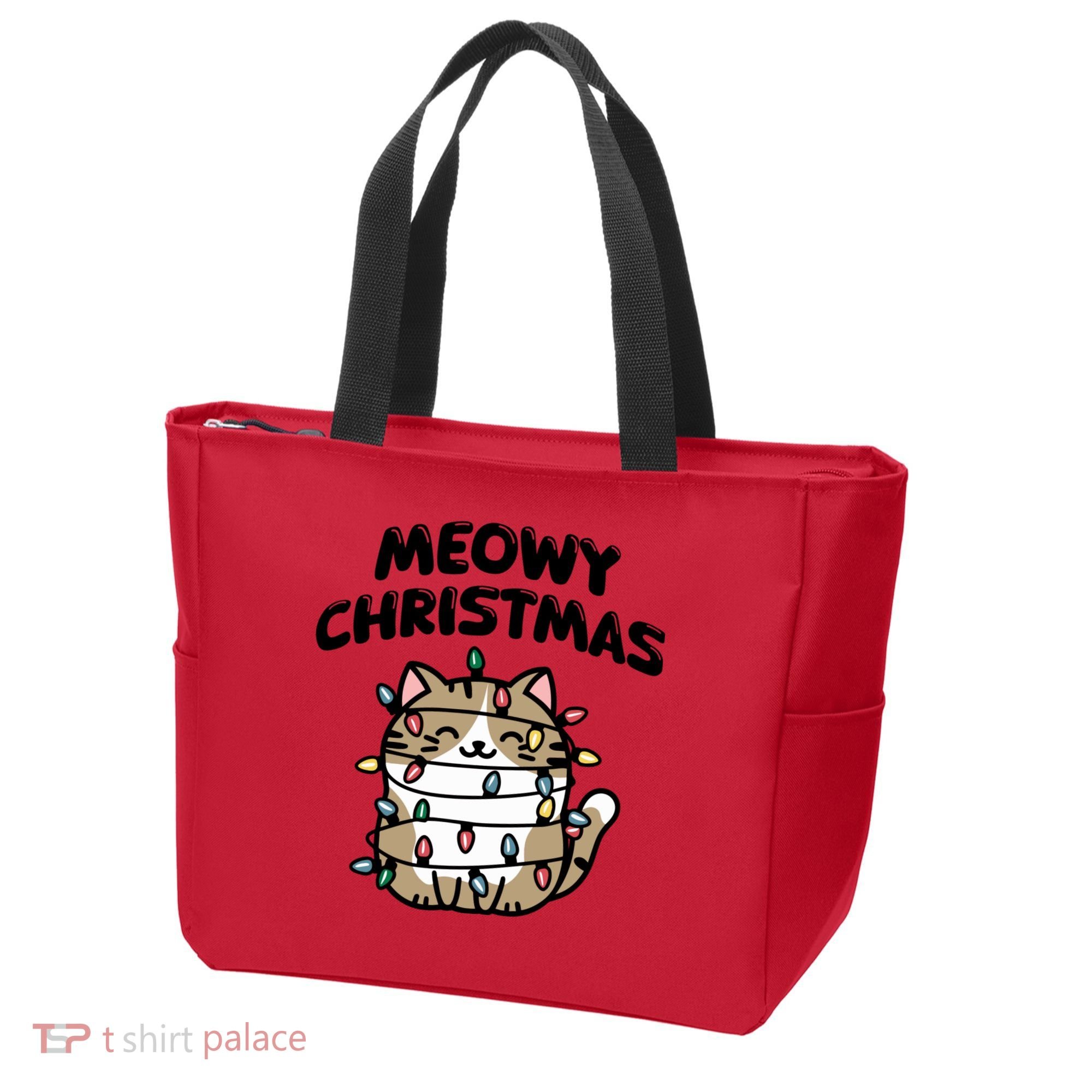 Meowy Christmas Christmas Cats Cat Lover Tote Bag