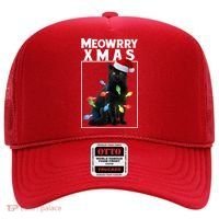 Meowy Christmas Cat With Lights And Santa Hat Hat thumb 0