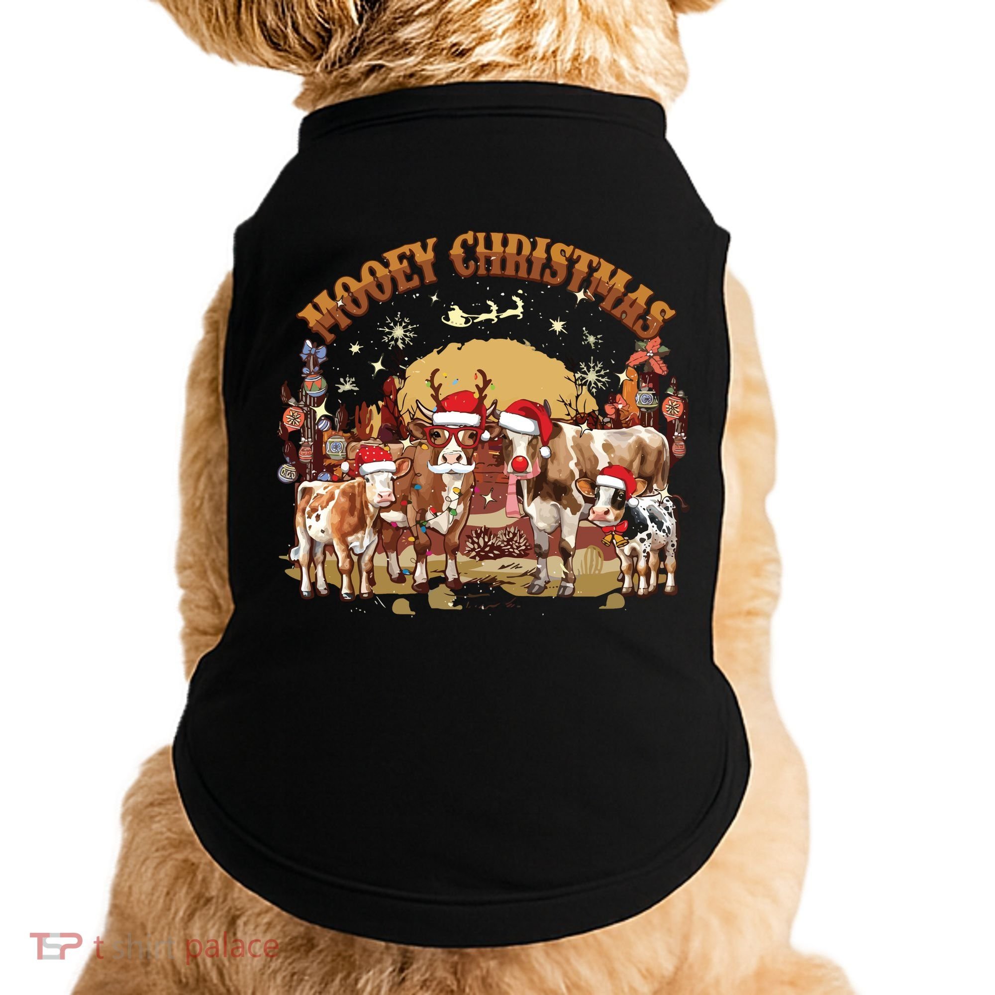 Mooey Christmas Cows Doggie Tank