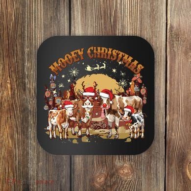 Mooey Christmas Cows Coaster