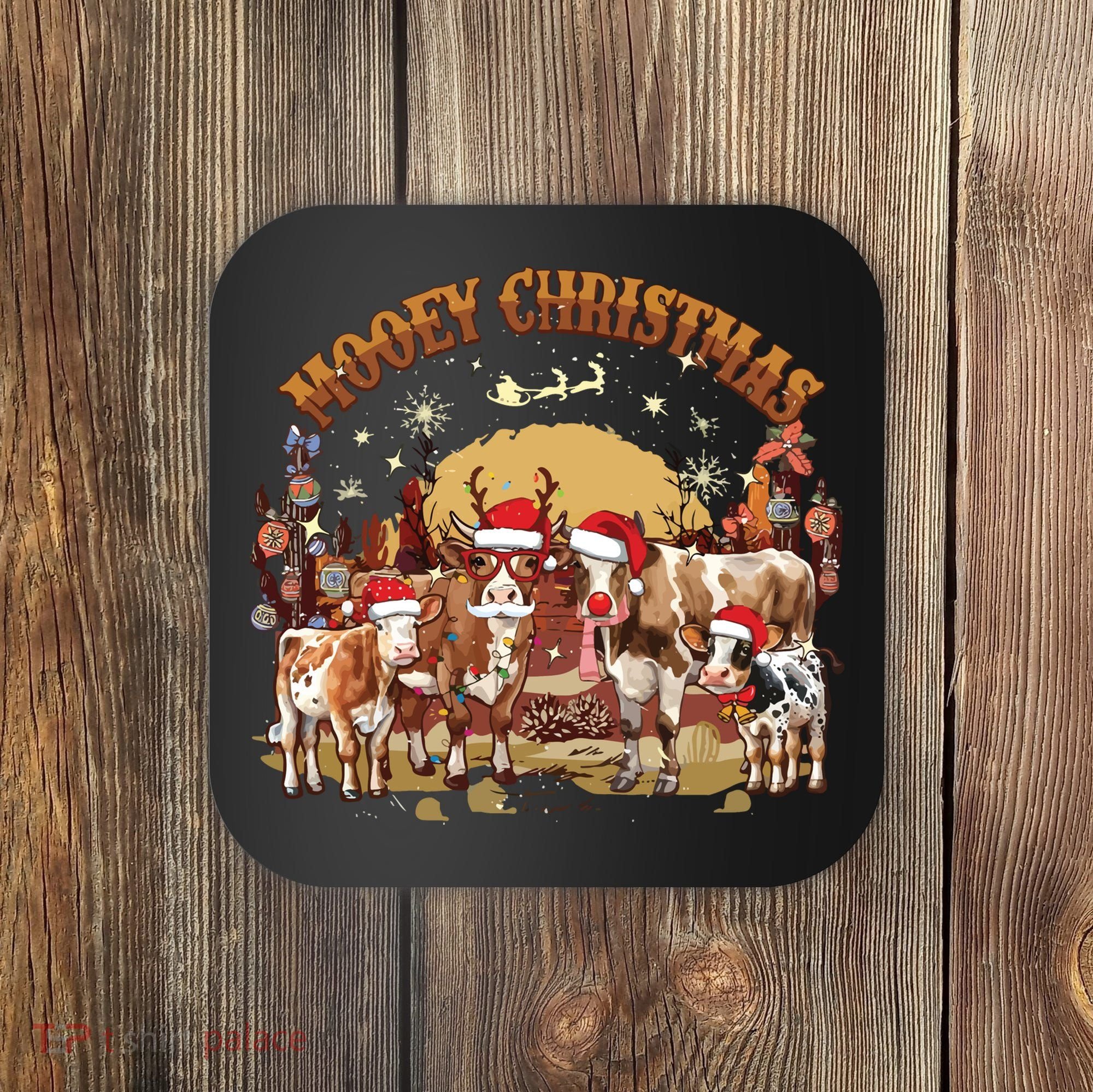 Mooey Christmas Cows Coaster