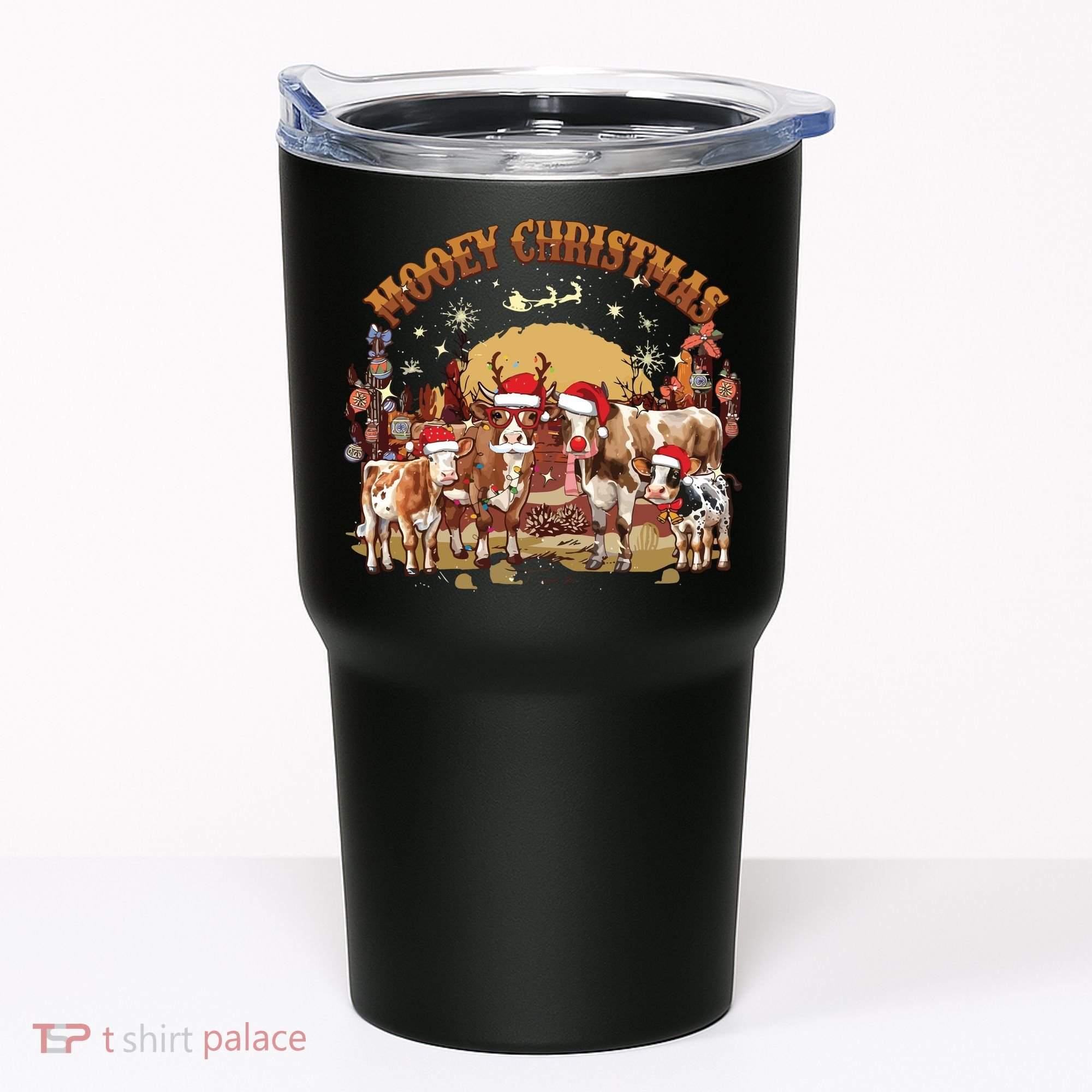 Mooey Christmas Cows Tumbler