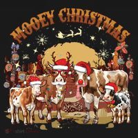 Mooey Christmas Cows Mousepad thumb 1