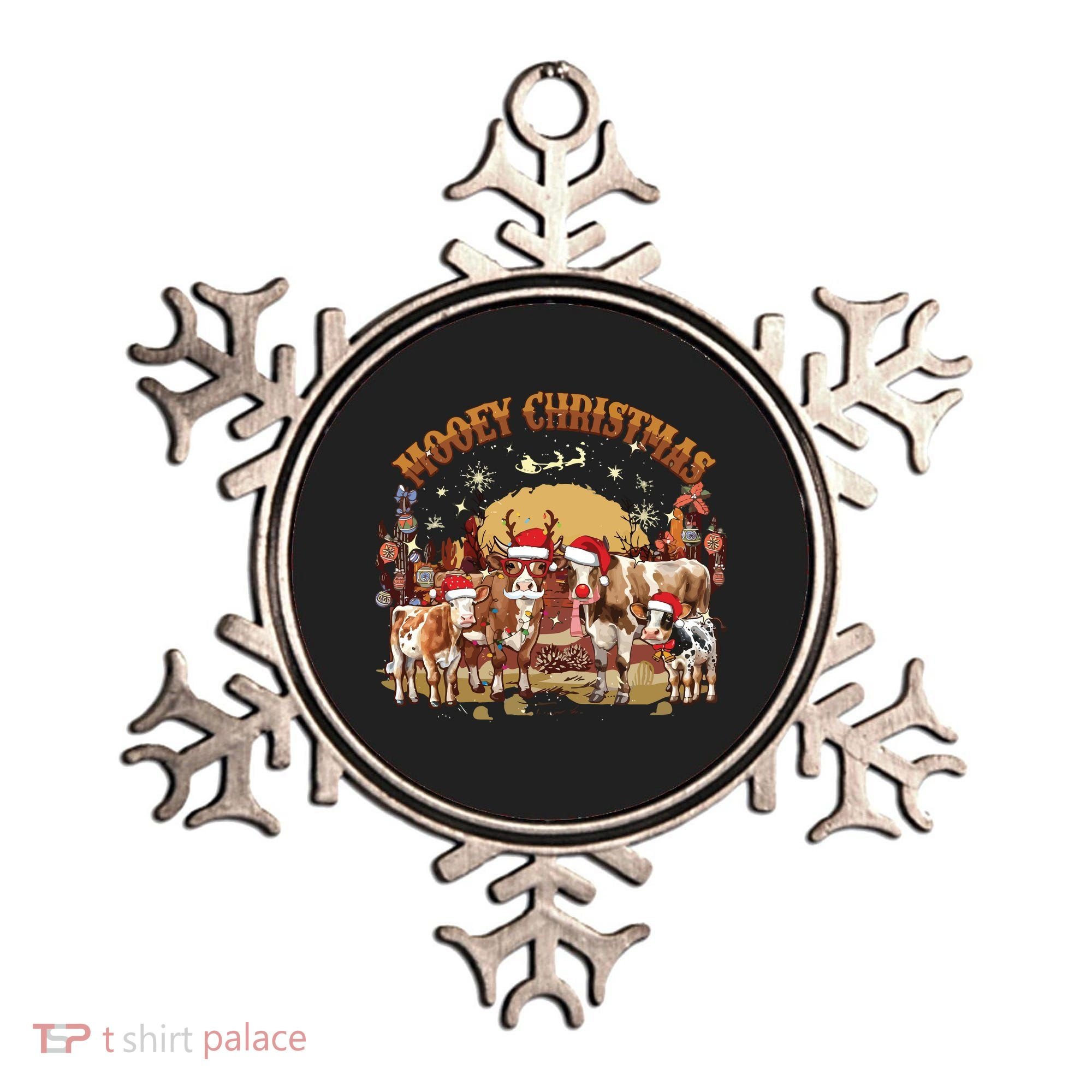 Mooey Christmas Cows Ornament