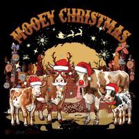 Mooey Christmas Cows Women's Tank Top thumb 5