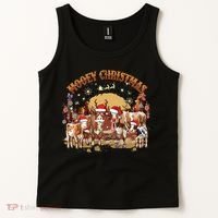 Mooey Christmas Cows Tank Top thumb 2