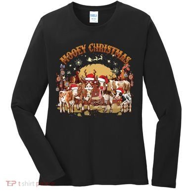 Mooey Christmas Cows Women's Long Sleeve Shirt