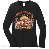 Mooey Christmas Cows Women's Long Sleeve Shirt thumb 0