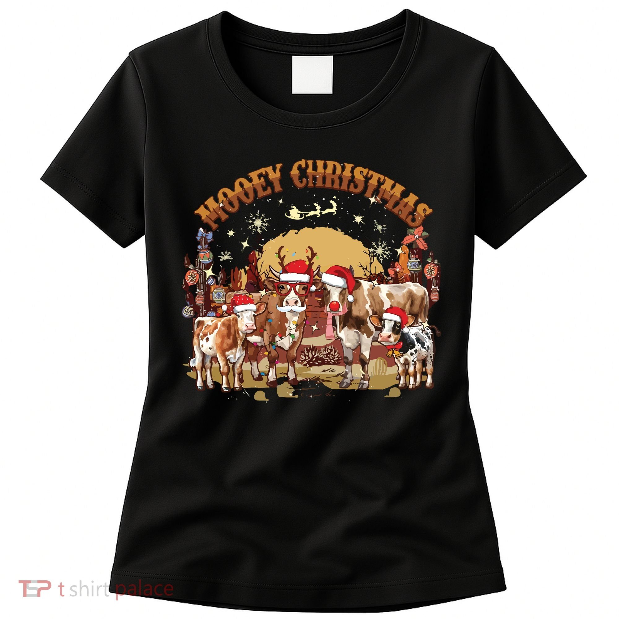 Mooey Christmas Cows Women's T-Shirt