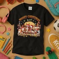 Mooey Christmas Cows Kids T-Shirt thumb 3