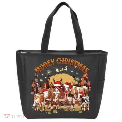 Mooey Christmas Cows Tote Bag