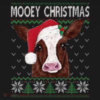 Mooey Christmas Cow Christmas Ugly Sweater Backpack thumb 2