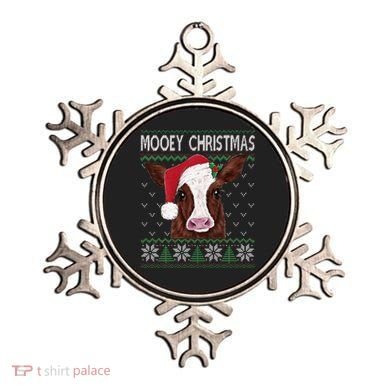 Mooey Christmas Cow Christmas Ugly Sweater Ornament