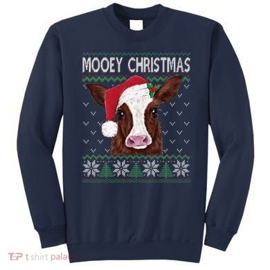 Mooey Christmas Cow Christmas Ugly Sweater Sweatshirt