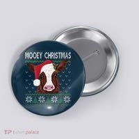 Mooey Christmas Cow Christmas Ugly Sweater Button thumb 0