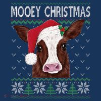 Mooey Christmas Cow Christmas Ugly Sweater Mousepad thumb 1