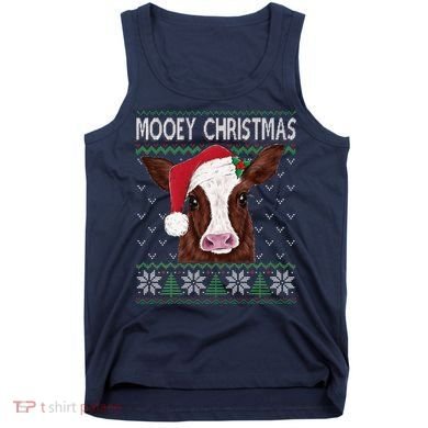Mooey Christmas Cow Christmas Ugly Sweater Tank Top