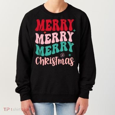 Merry Christmas Cute Holiday Groovy Women's Sweatshirt