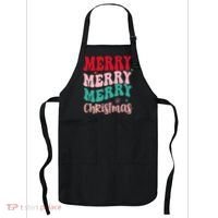 Merry Christmas Cute Holiday Groovy Apron thumb 0