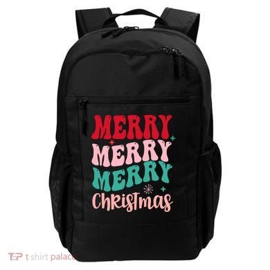 Merry Christmas Cute Holiday Groovy Backpack