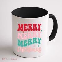 Merry Christmas Cute Holiday Groovy Coffee Mug thumb 1