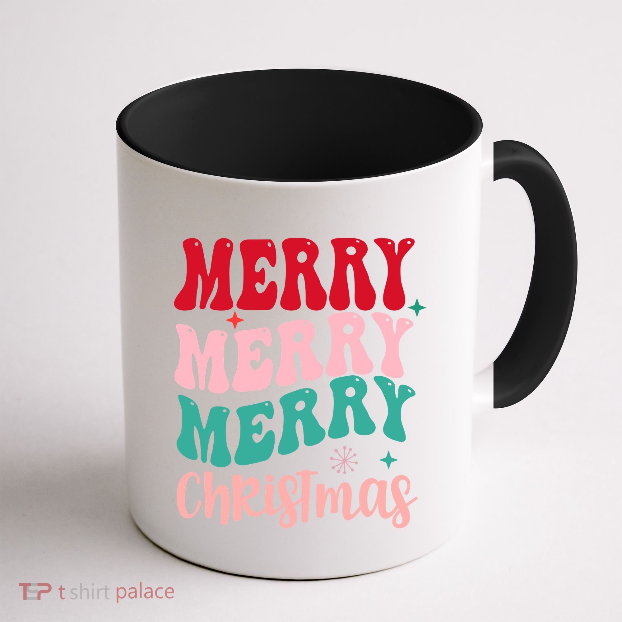 Merry Christmas Cute Holiday Groovy Coffee Mug