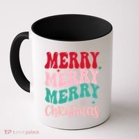 Merry Christmas Cute Holiday Groovy Coffee Mug thumb 0