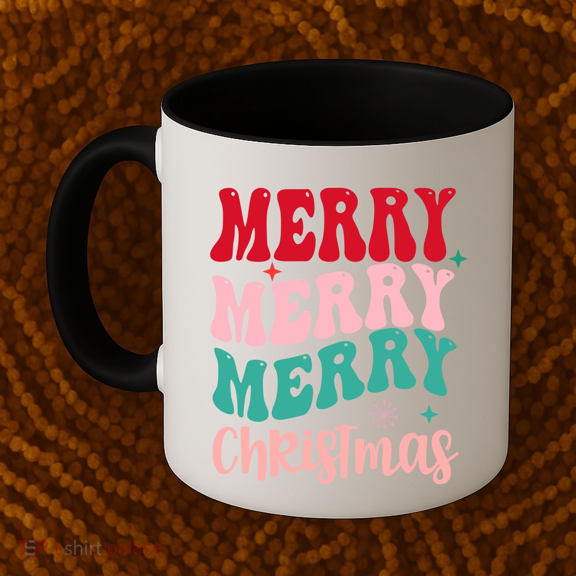 Merry Christmas Cute Holiday Groovy Coffee Mug
