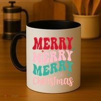 Merry Christmas Cute Holiday Groovy Coffee Mug thumb 4