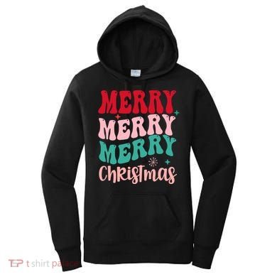 Merry Christmas Cute Holiday Groovy Women's Hoodie